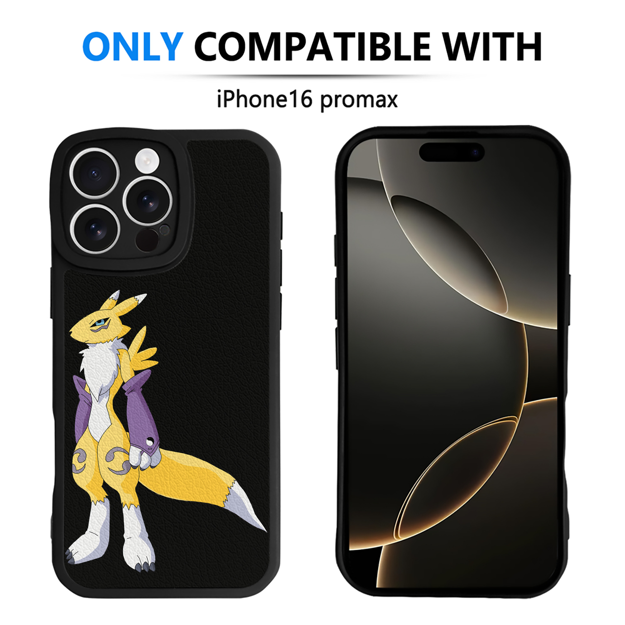 （画像用） Digimon デジタルモンスター/デジモン 【iPhone 16シリーズ対応】シリコンスマホケース（レザー調） 材質：シリコン